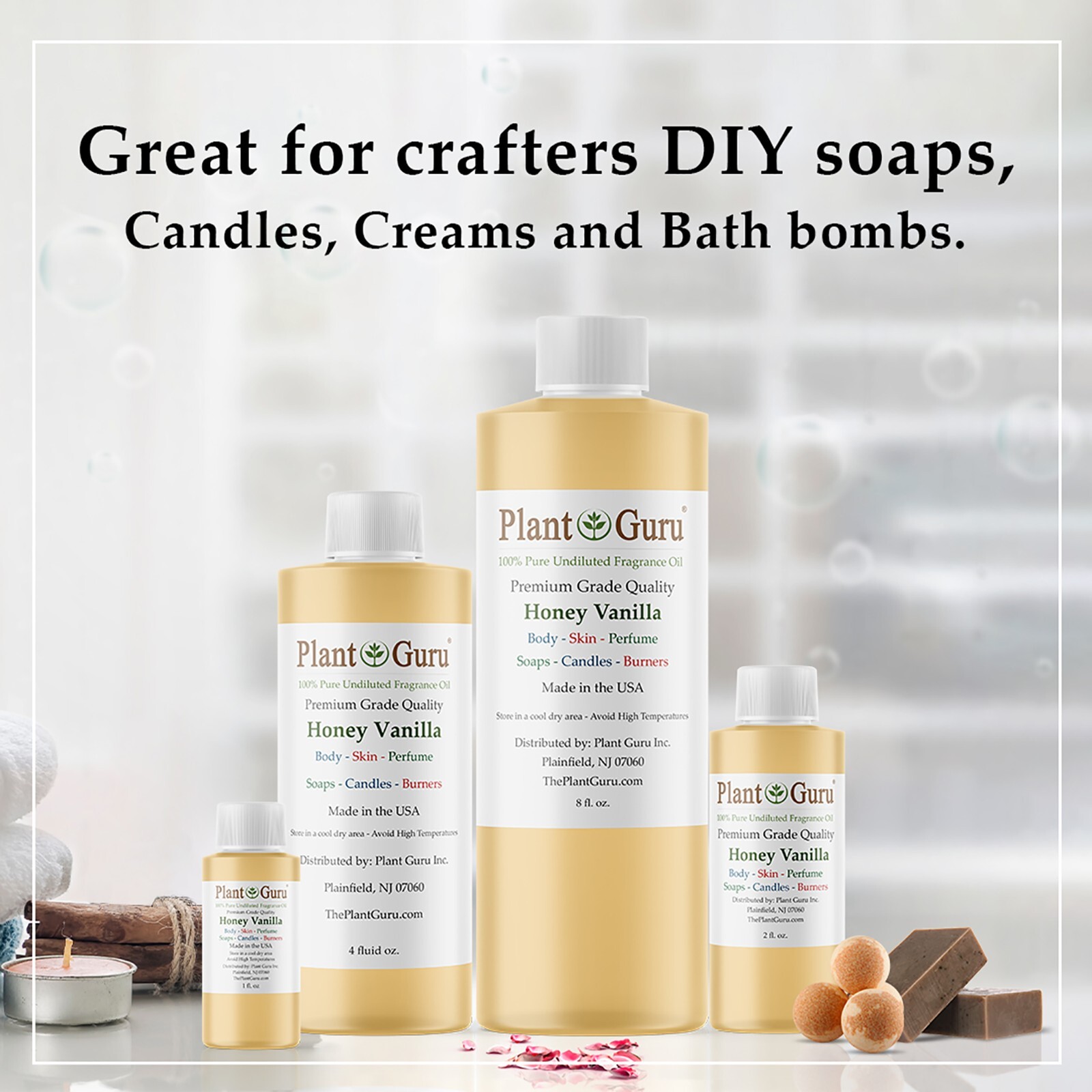 Honey Vanilla Fragrance Oil For Candle, Soap Making, Diffuser and Burners