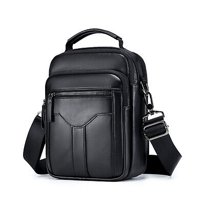Mens Genuine Leather Shoulder Crossbody Bag Messenger Satchel Handbag Purse US