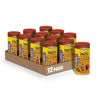 Taco Seasoning, Original, Large Size, 6.25 oz. (Pack of 12)