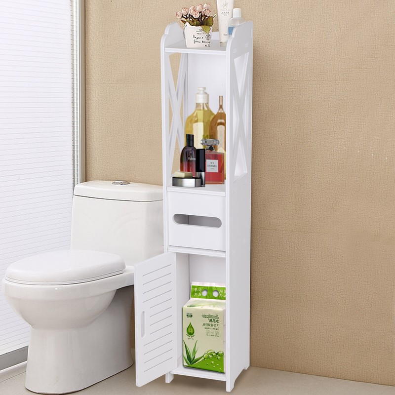 Badschrank Badezimmerschrank Badregal Hochschrank Aufbewahrung Eck