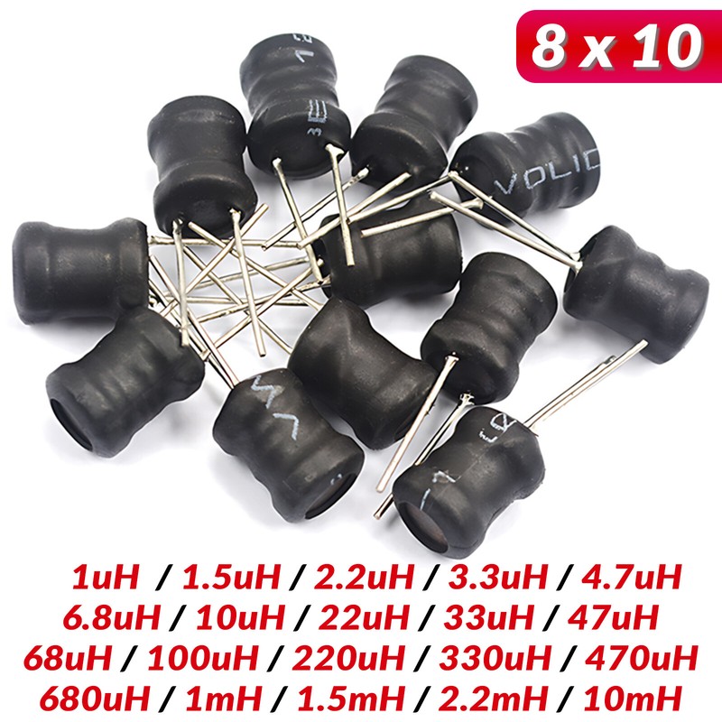Choke Radial Blei Power Induktor Spule 8x10mm Ferritkernspulen 1uh Bis 10mh