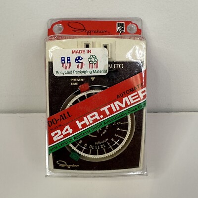 Vintage Ingraham 24 Hour Automatic Timer Do-All 24hr 12-010B Timemaster Vacation