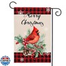 Winter Christmas Cardinal Birds Garden Flag 12x18 Double Sided Standerd Xmas Christm Festivel Snow Snowflake Small Yard Flags for Outside Vertical Farmhouse Holiday Decor