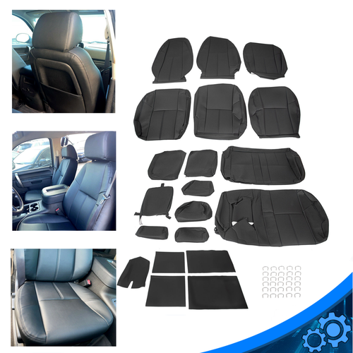 Подходит для Chevy Silverado GMC Sierra Crew Cab 07-13, полный комплект сменных чехлов на сиденья