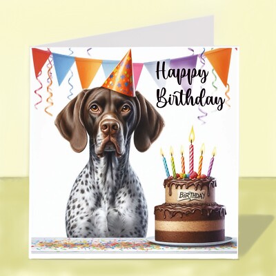 German Shorthaired Pointer Dog Birthday Greetings Card