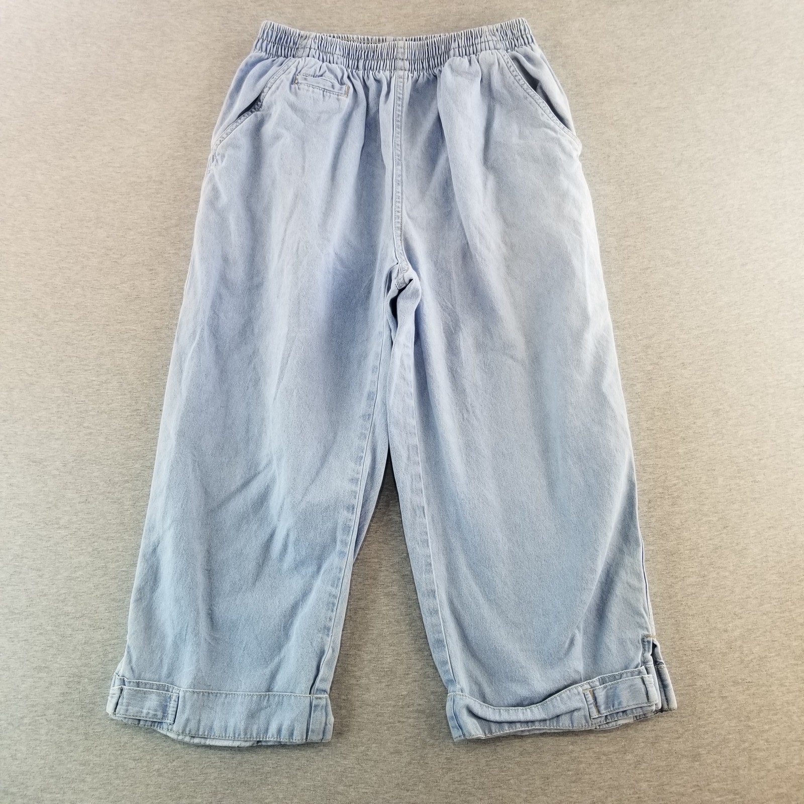 Erika Jeans Women's Sz PS Pull On Stretch Waist Light Wash Normcore Cute Trendy