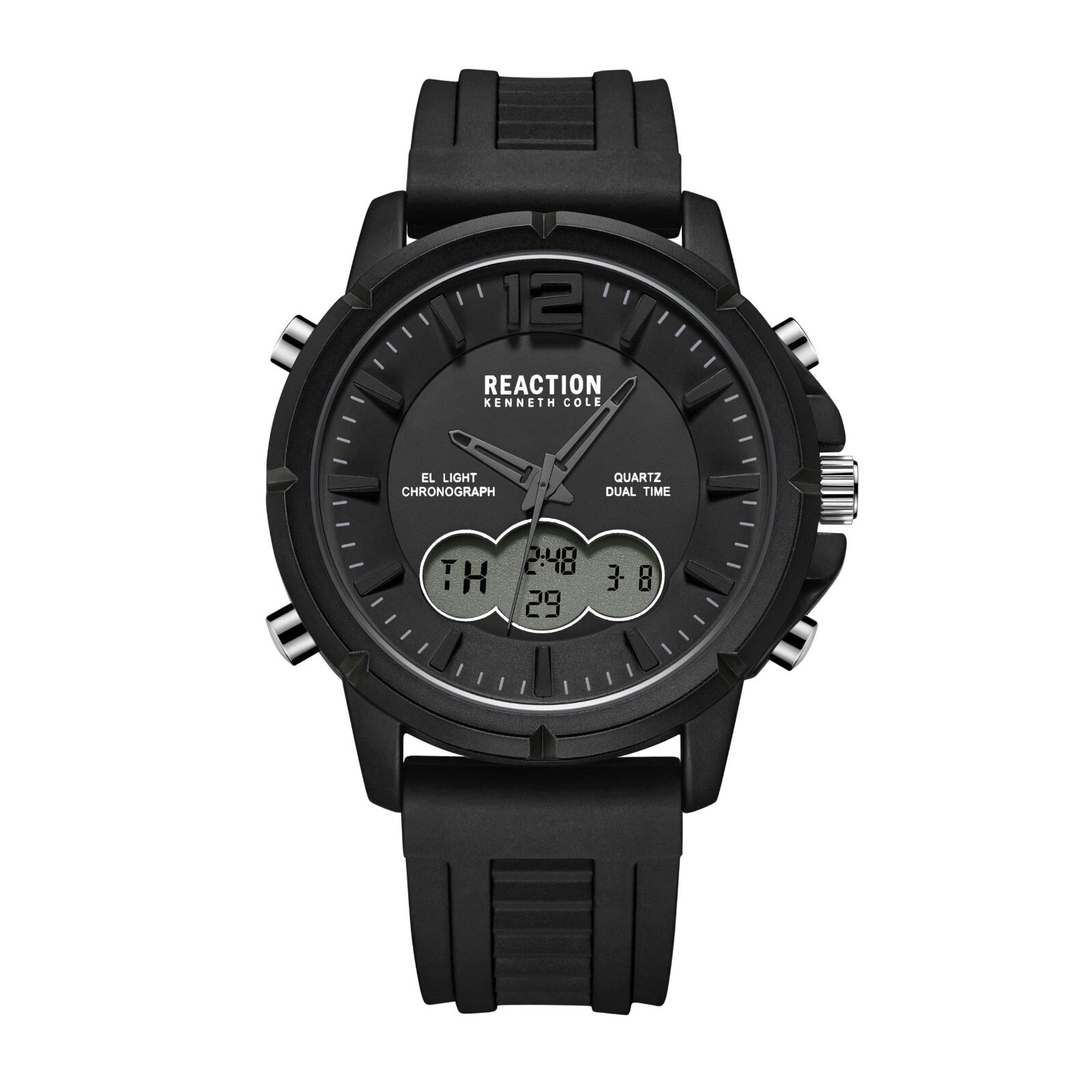 Kenneth Cole Reaction Men's Analog Digital Watch Silicone
