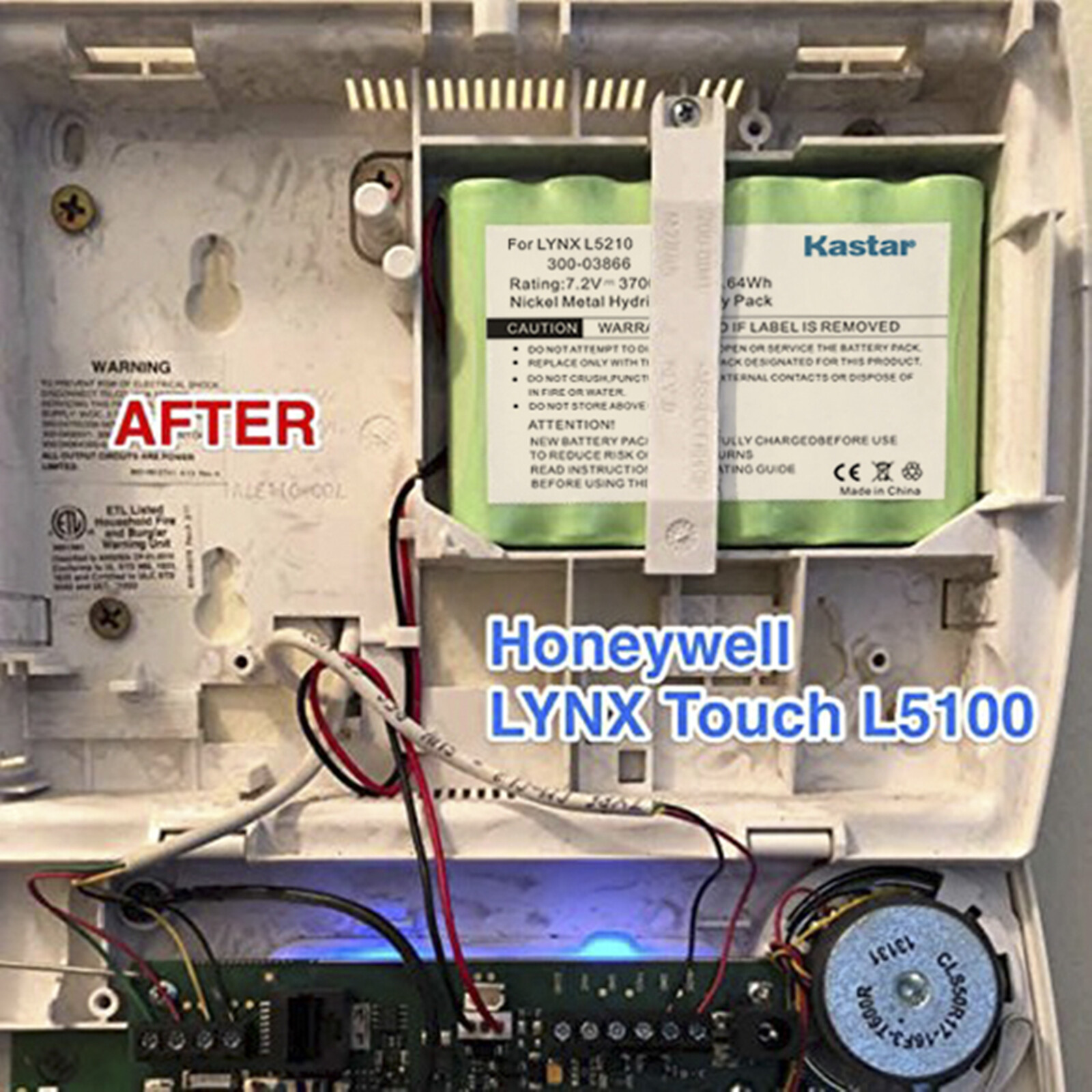 Kastar NiMH Battery 3700mAh for Honeywell Lyric Keypad LCP500-L Controller Panel