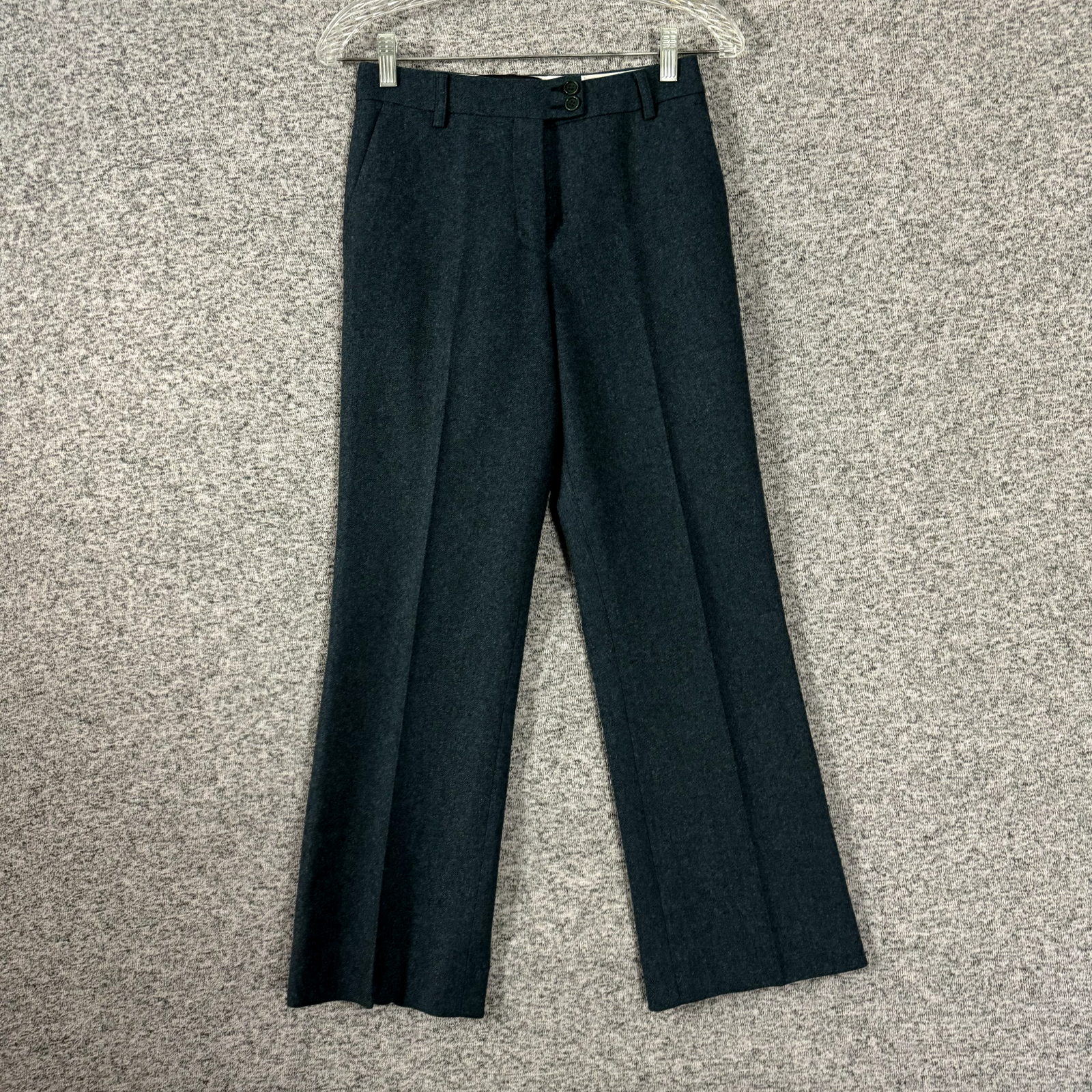 Etro Men's Size 36 Green Wool Blend Straight Leg Dress Pants