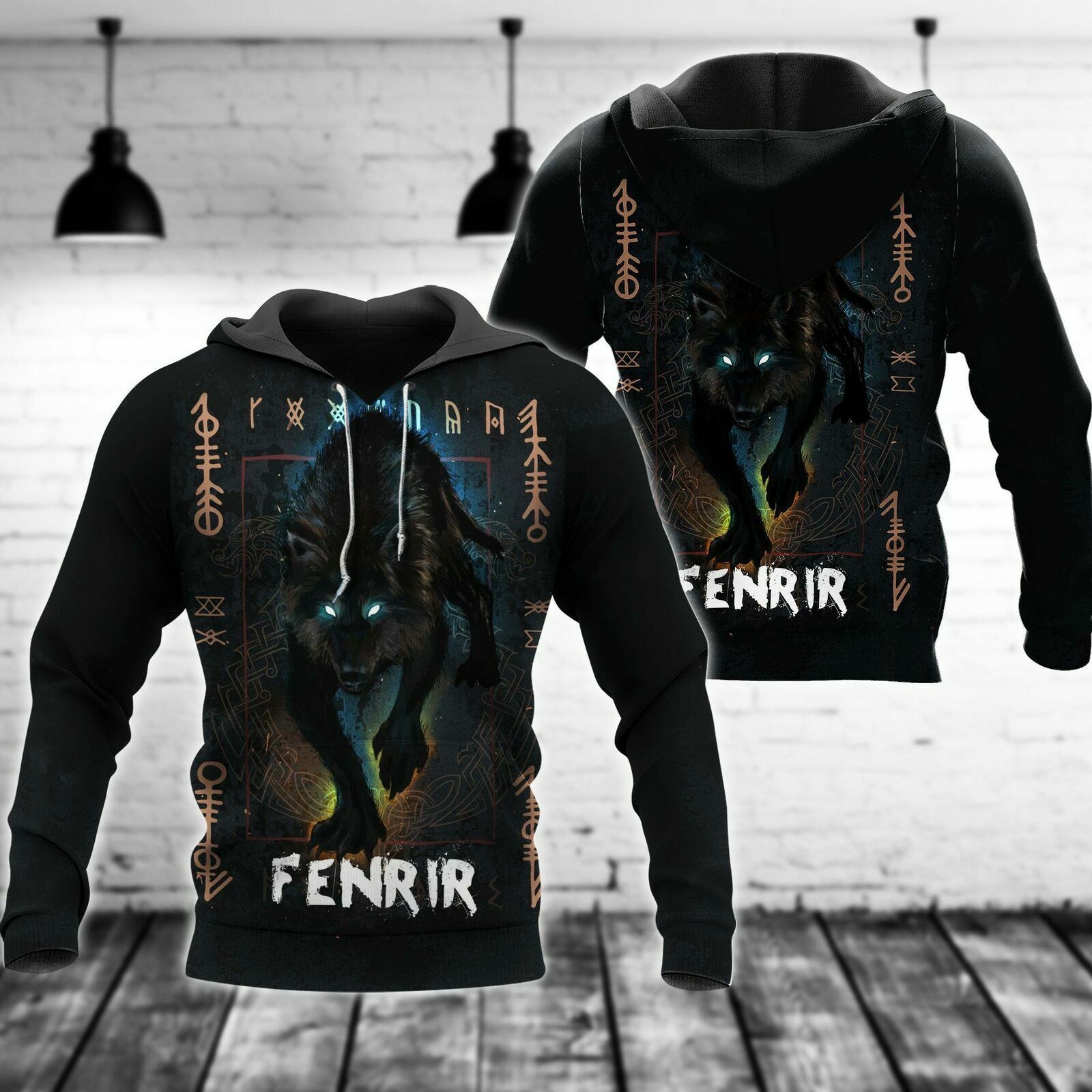 Viking Wolf Fenrir 3D Hoodie All Over Print Christmas Gift Us Size Best Price