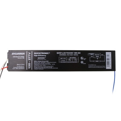 SYLVANIA QHE1X32T8/UNV ISH-SC FLUORESCENT BALLAST, 1 LAMP, 32W T8, 120/277V
