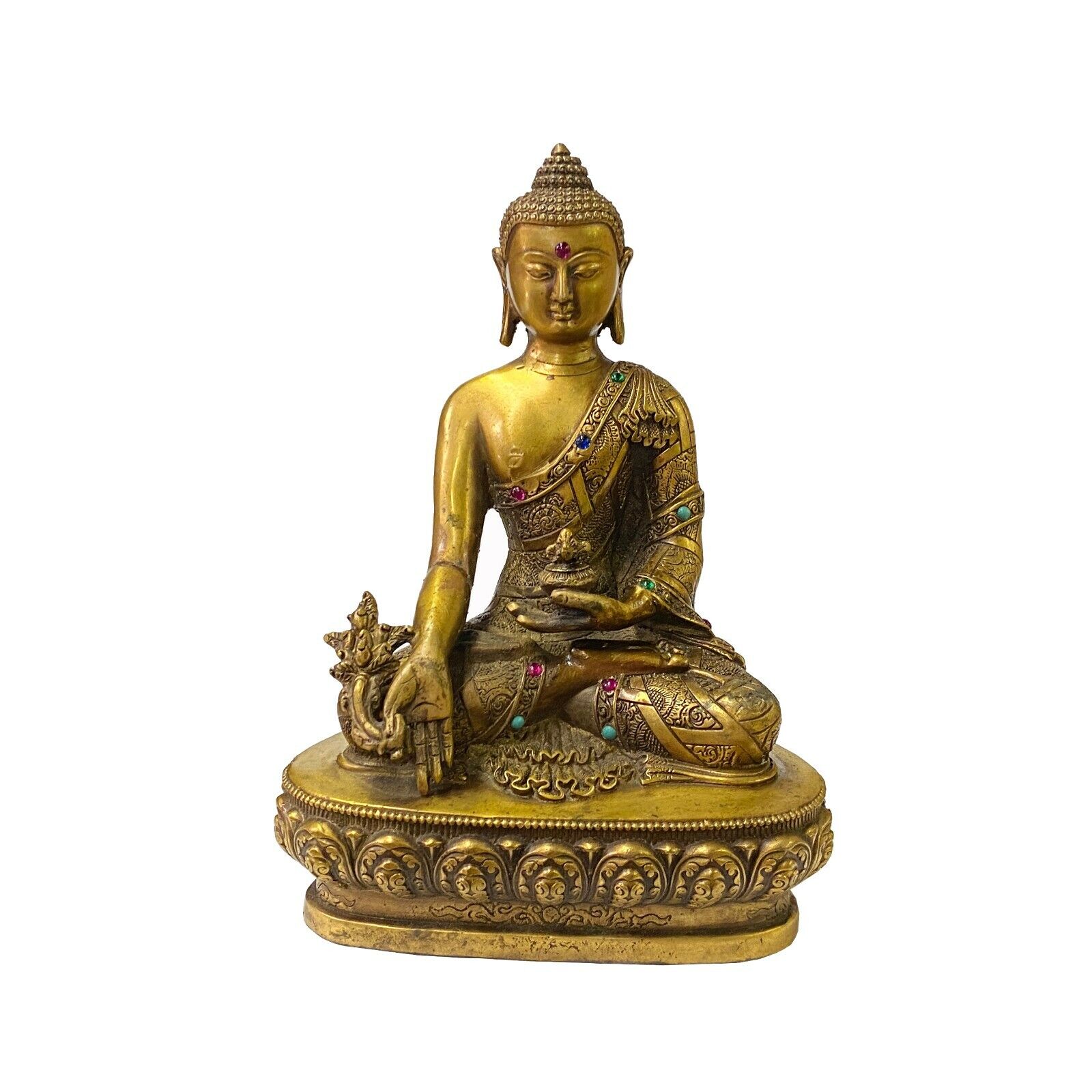 Chinese Distressed Bronze Color Metal Sitting Lotus Buddha Statue ws2122S Chinese Distressed Bronze Color Metal Sitting Lotus Buddha Statue ws2122S