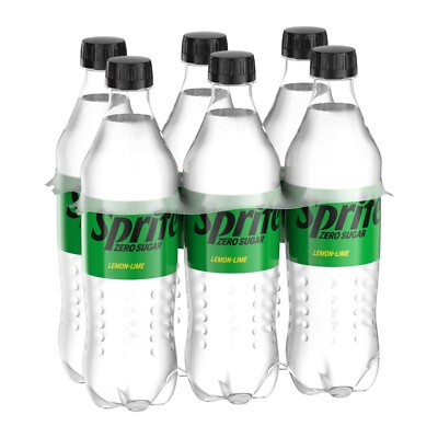 :.Sprite Zero Sugar Lemon   Lime Soda Soft Drink, 16.9 fl oz, 6 Pack.: