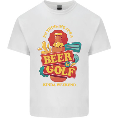 Beer and Golf Kinda Weekend Funny Golfer Mens Cotton T-Shirt Tee Top