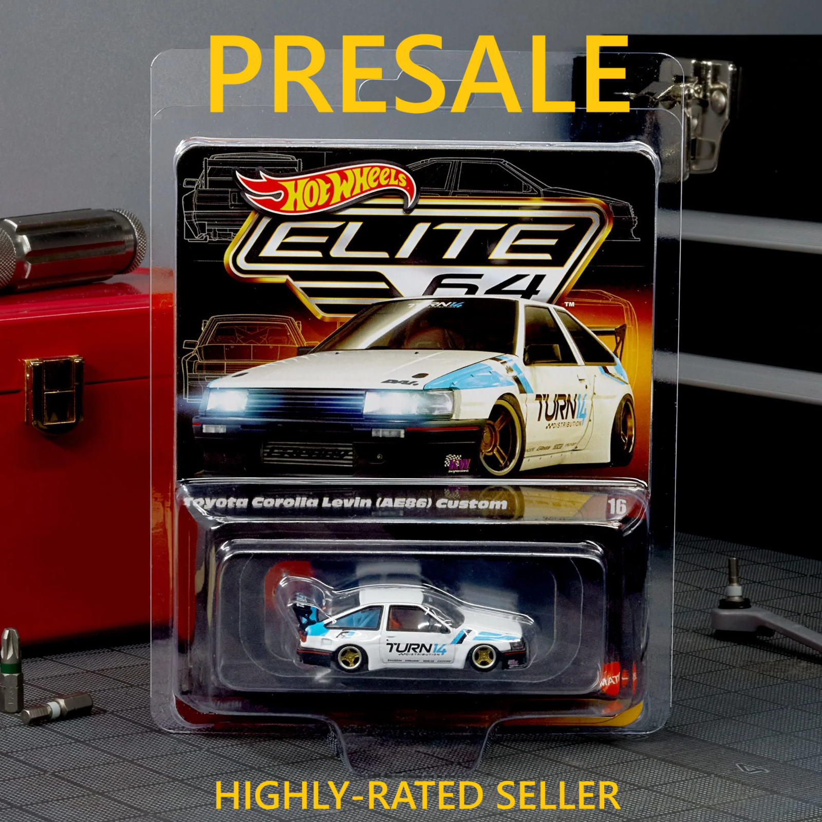 ミニカー Hot Wheels ELITE64 Toyota Levin AE86 Elite 64 Toyota Corolla Levin (AE86) Custom Hot Wheels