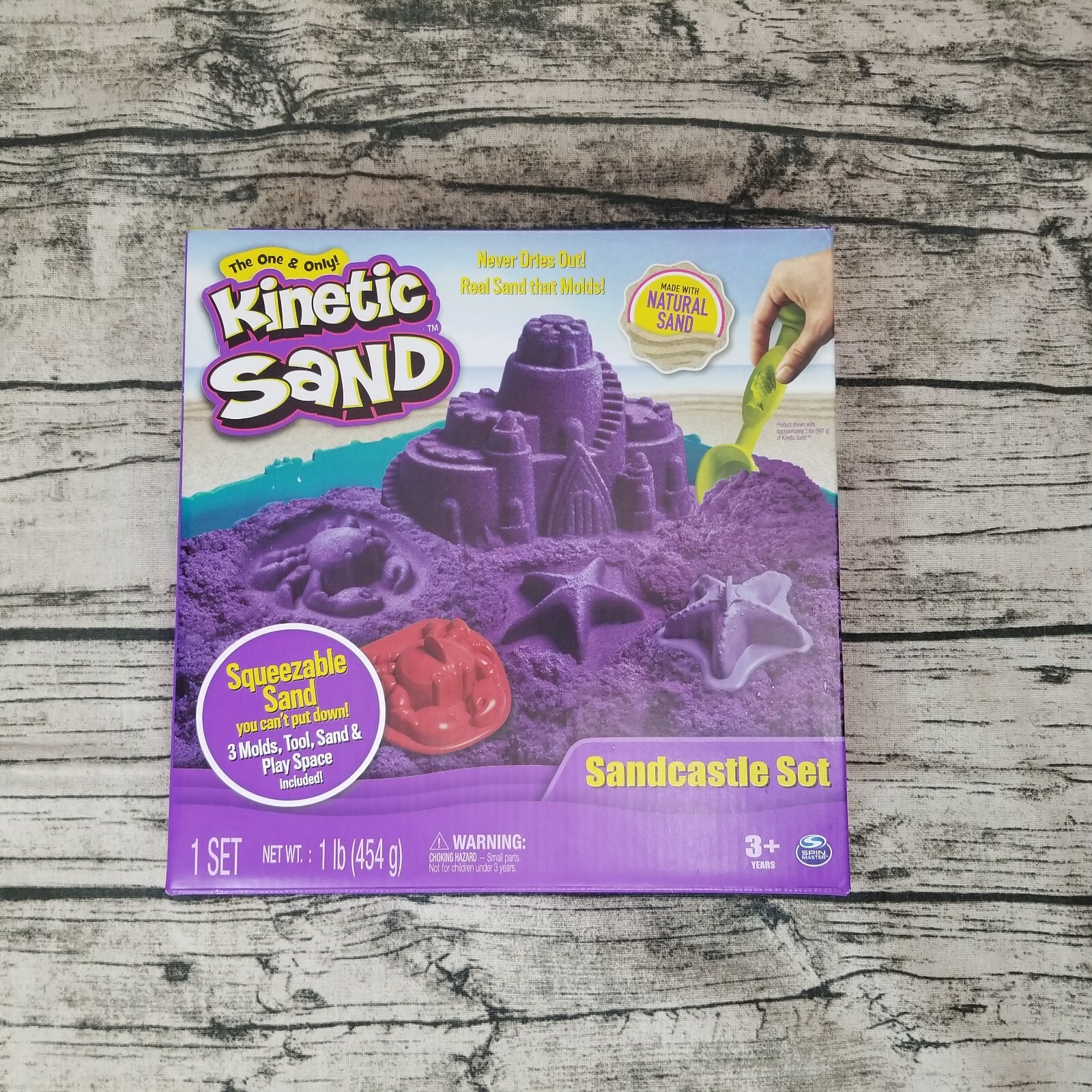 Kinetic Sand - Sandcastle Set with 1Lb of & Tools & Molds - Brand New