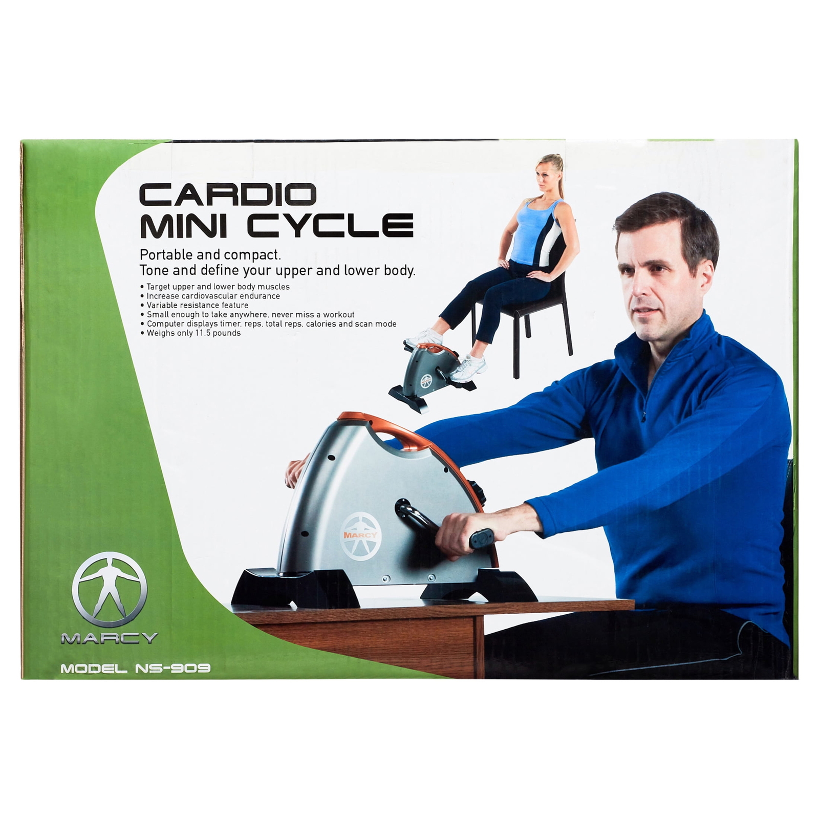 Cardio Mini-Cycle Exercise Bike Small Enough To Take Anywhere Never Miss Workout