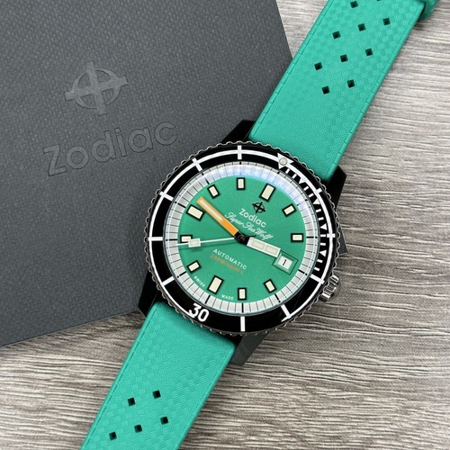 ZODIAC NEW✅SWISS AUTOMATIC✅ ZODIAC SUPER SEA WOLF COMPRESSION SILICONE MEN WATCH ZO9305