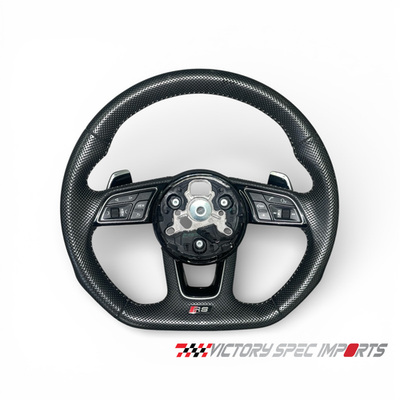 2018-2024 Audi OEM ✅ RS5 Steering Wheel Leather Black Paddles 52K Miles