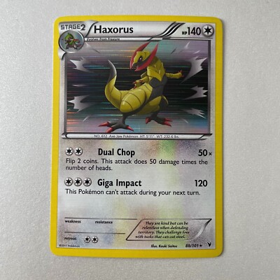 Pokémon Noble Victories #88 Haxorus Holo Rare