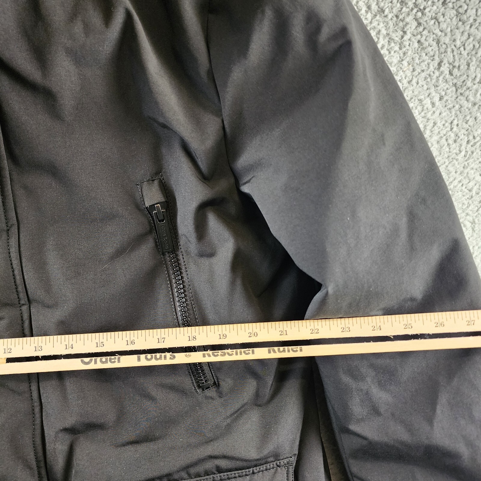 Club Room Parka with a Faux Fur-Hood Jacket Men's M Black Long Sleeve Zip/Snap - Picture 7 of 17