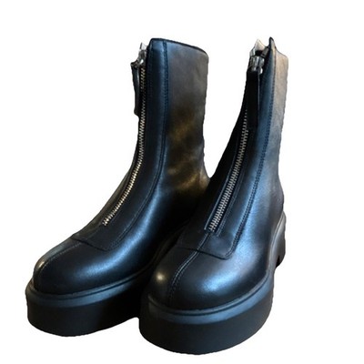 Steve Madden Jones Boots Women's Size 6 Black Leather Zipper NEW JONE03S1