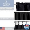 Chyhomenyc Short Black Out Curtains 24 Inch Length, Small Blackout Curtain Rod Pocket Half Window Curtains for Kitchen Basement Cabinet Camper RV Bunk, 2 PCS, Each 30
