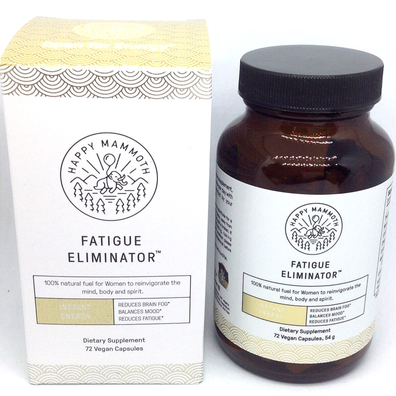 Happy Mammoth Fatigue Instant Energy - 03/2025 - 72 Capsules -