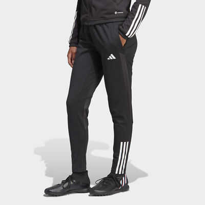 adidas track pants boys black elastic waist pockets size medium drawstring 226044802359