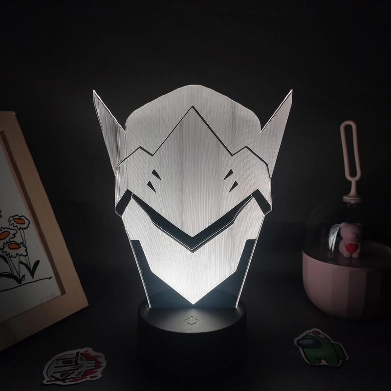 Overwatches OW Game Figure Shimada Genji 3D Lamps Led RGB Night Lights Birthday 