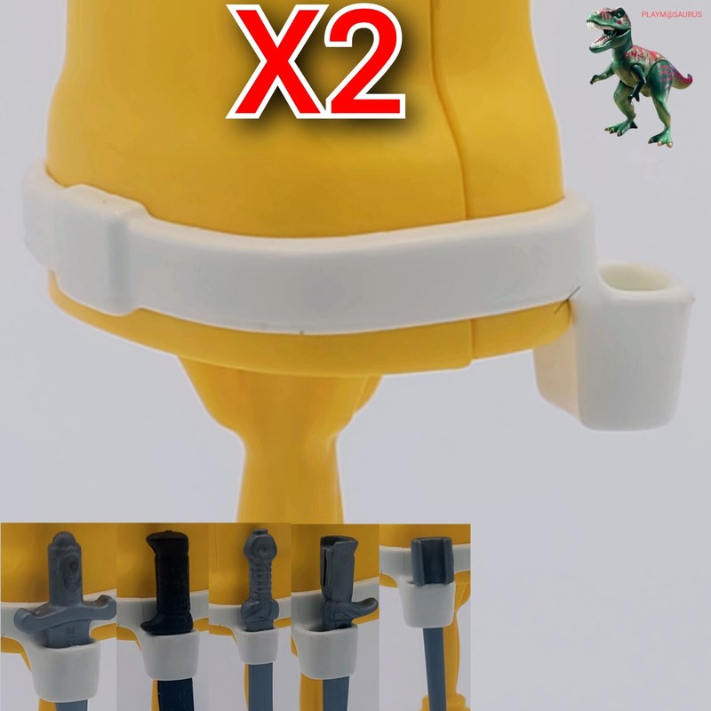 X3 Playmobil 5243 3740 Ceinture Porte-Ã©PÃ©E Blanc Soldat  Capitaine GoÃ©Lette