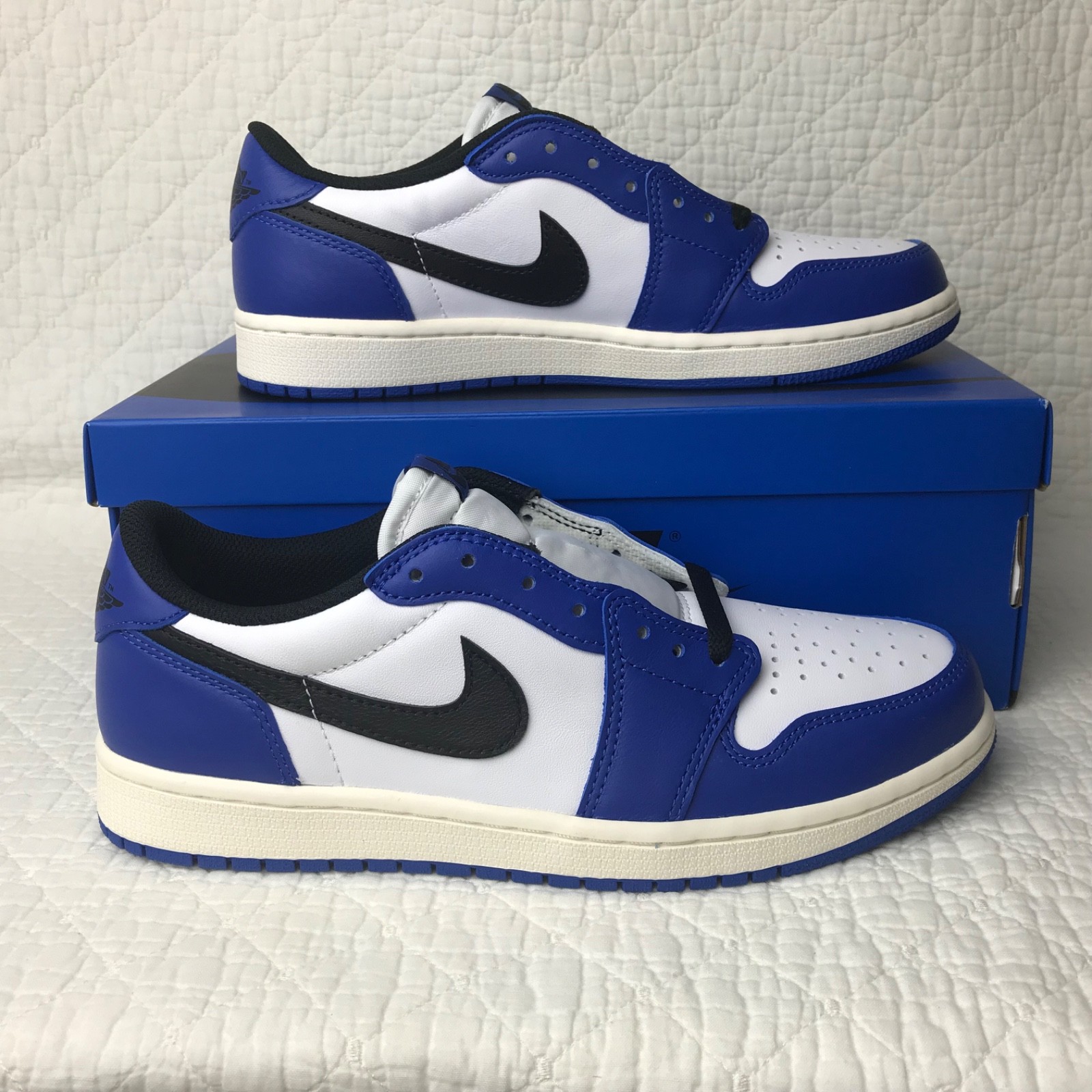 Nike Air Jordan 1 Retro Low OG Shoes Men's SZ 8.5 Game Royal White