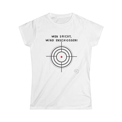 T-Shirt: Wer spickt, wird erschossen! (Geschenk für Lehrerin)