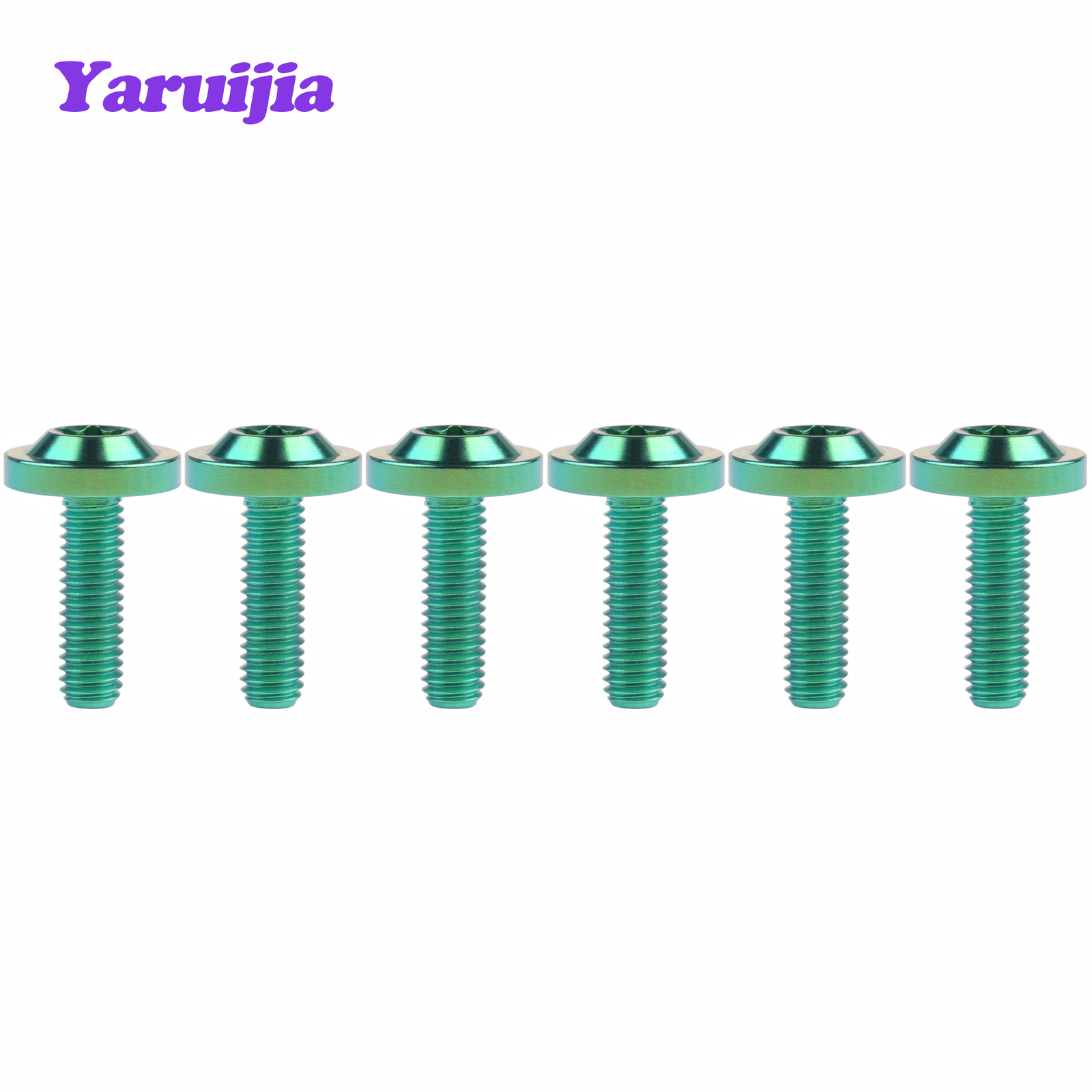 Yaruijia Titanium Bolts M5 M6 M8 Torx Head Screw Bike Fasteners for Bicycle 6pcs