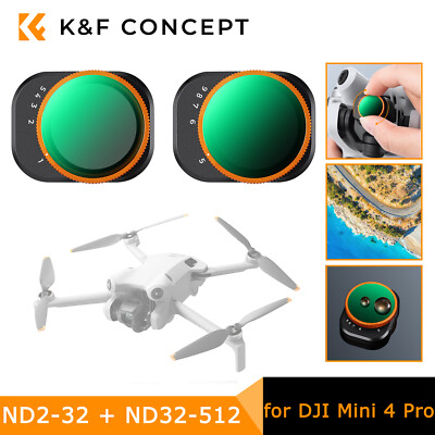 K&F Concept Mini 4 Pro Variable ND Lens Filters Kit ND2-32 + ND32-512(2 Pcs) US