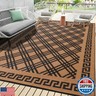 BMCH Outdoor Rugs, Outdoor Plastic Straw Rug, Reversible Waterproof Carpet for Camping, Poolside, Garden, BBQ Area, Gazebo Flooring, RV Park and Beach, Classical Style, 6x9