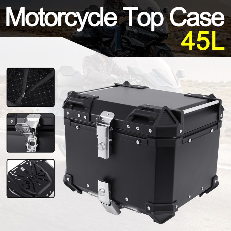Touring Cruiser Motorcycle Trunk Storage Case Luggage Tour Tail Box Top Lock