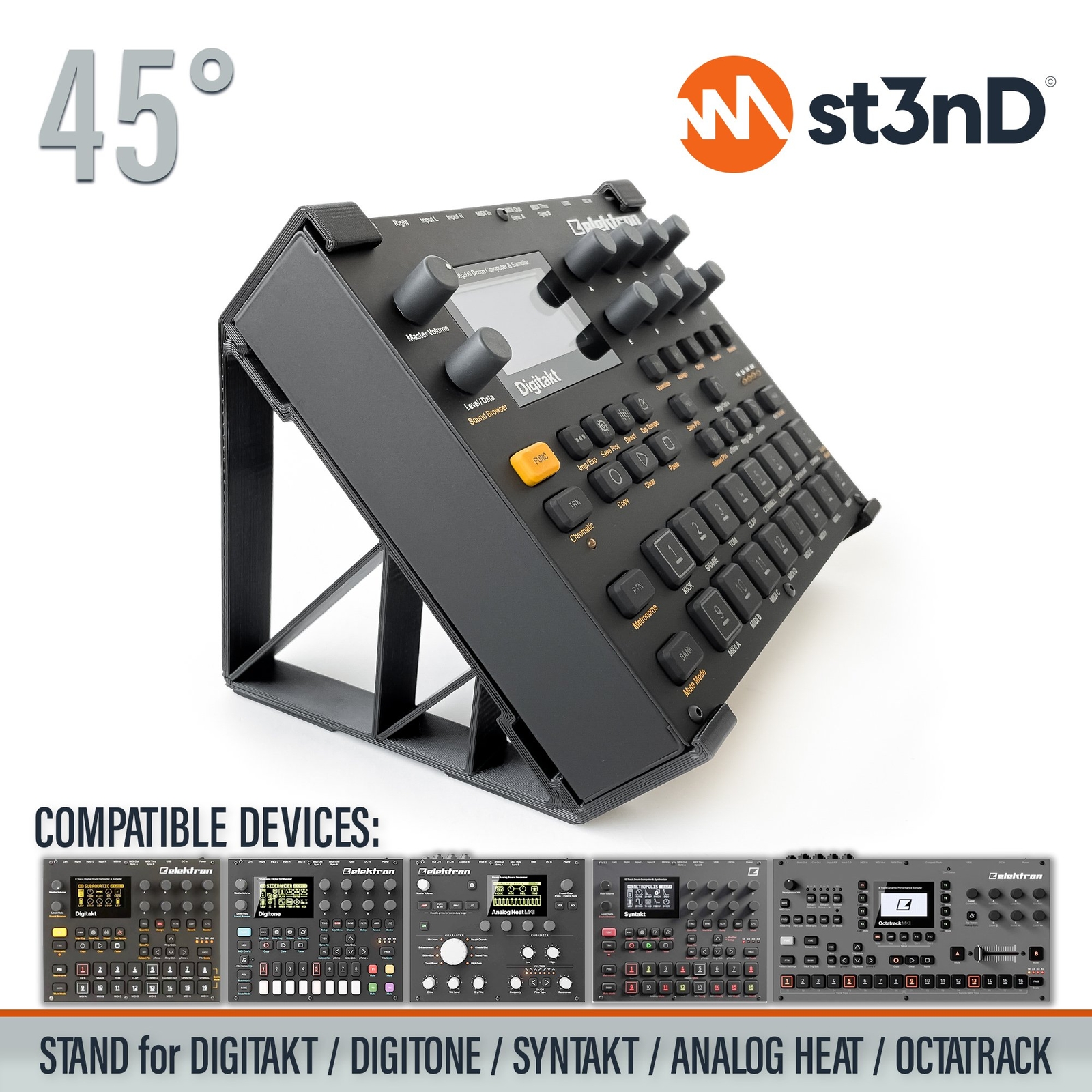 STAND for ELEKTRON Digitakt / Digitone / Syntakt / Analog Heat Mk1 & Mk2 /