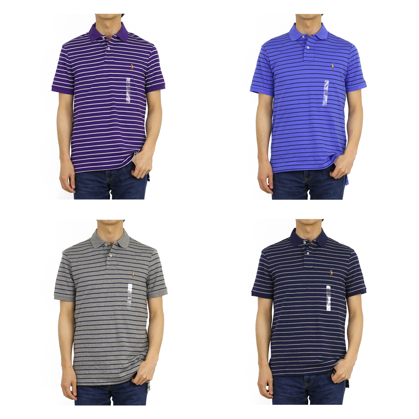 

Рубашка-поло средней длины с короткими рукавами и полоской Polo Ralph Lauren — 4 типа