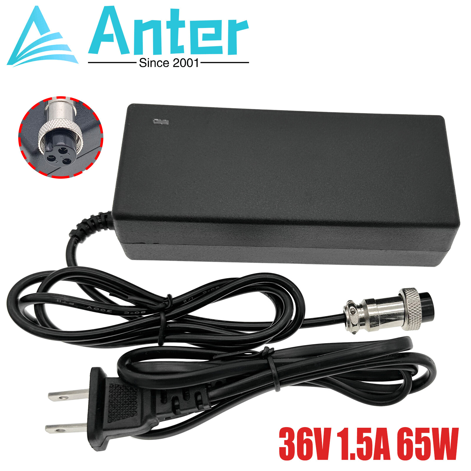 36Volt 1.5A Battery Charger For Electric Scooter Bike X-Trem