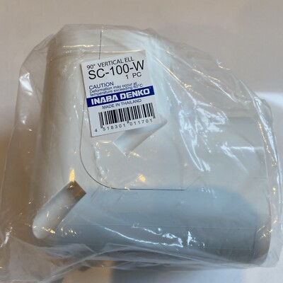 Slimduct INABA 86002 SC-100-W Vertical Elbow 100mm 3-3/4'' White 4''  - Line set