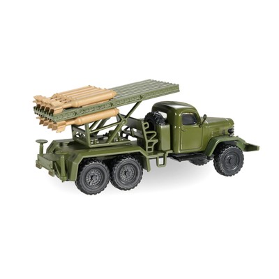1/64 Green Truck Type Rocket Mine Layer Vehicle Diecast Model Car Decoration