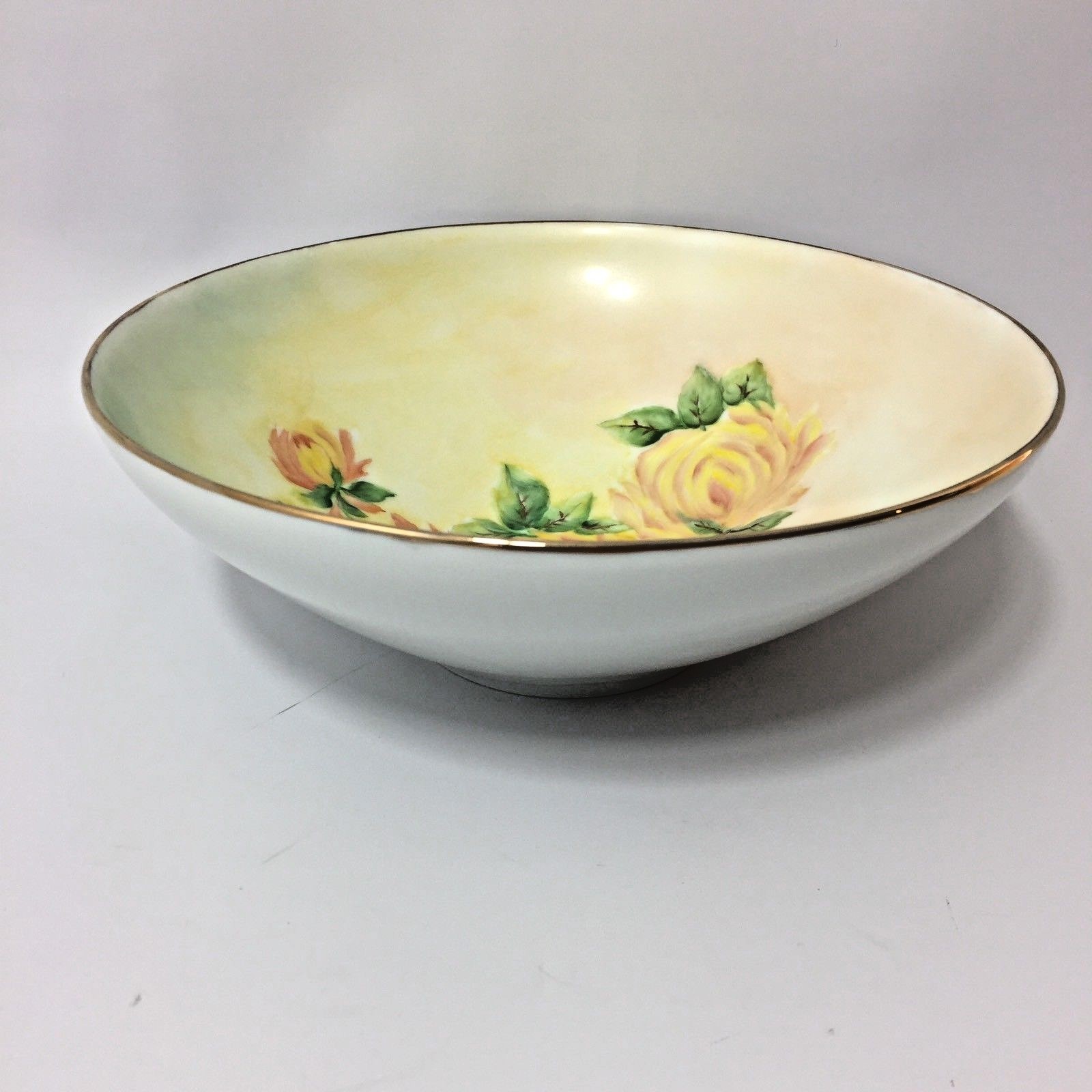 Vtg 1974 Hutschenreuther Germany Serving Bowl F Miller Hand Painted Floral