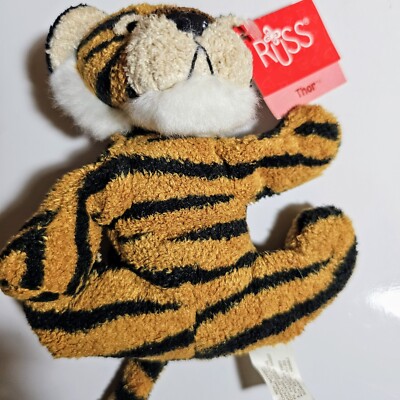 Russ Berrie Luv Pets Thor Tiger Soft Mini Plush 21094 Beanbag Toy 5 