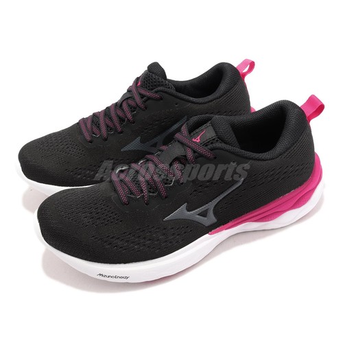 

Женские кроссовки Mizuno Wave Revolt 2 D Wide Black Grey Pink White J1GD2185-09, Черный, Wave Revolt 2 D Wide