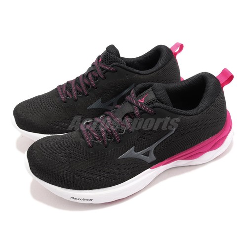 Женские кроссовки Mizuno Wave Revolt 2 D Wide Black Grey Pink White J1GD2185-09