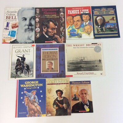 American History Biography 1st 2nd 3rd 4th Grade 10 Book Lot