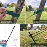 Tree Stakes and Supports, Fetanten Tree Stake Kit with Tree Straps and Rope in Outdoor Yard, 6 PCS 11.8 Inch Heavy Duty Steel Tree Stabilizer Ground Anchor Protect Leaning Tree Straightening