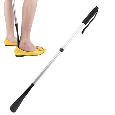 Shoe Horn Telescopic Long Handle Stainless Steel ShoeHorn Lifter Tool Shoehelper