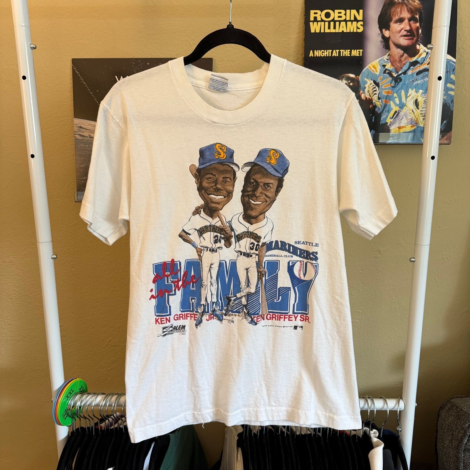 Vintage Seattle Mariners Ken Griffey Jr & Sr Family Shirt
